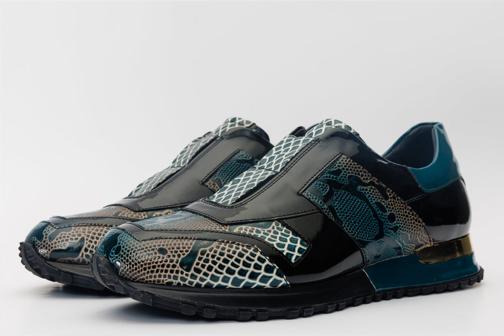 The Milano Snk Green Leather Sneaker