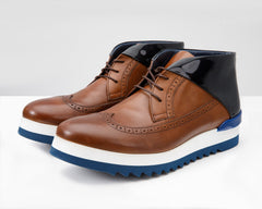 The Kagan Tan Wingtip Chukka Sneaker Boot