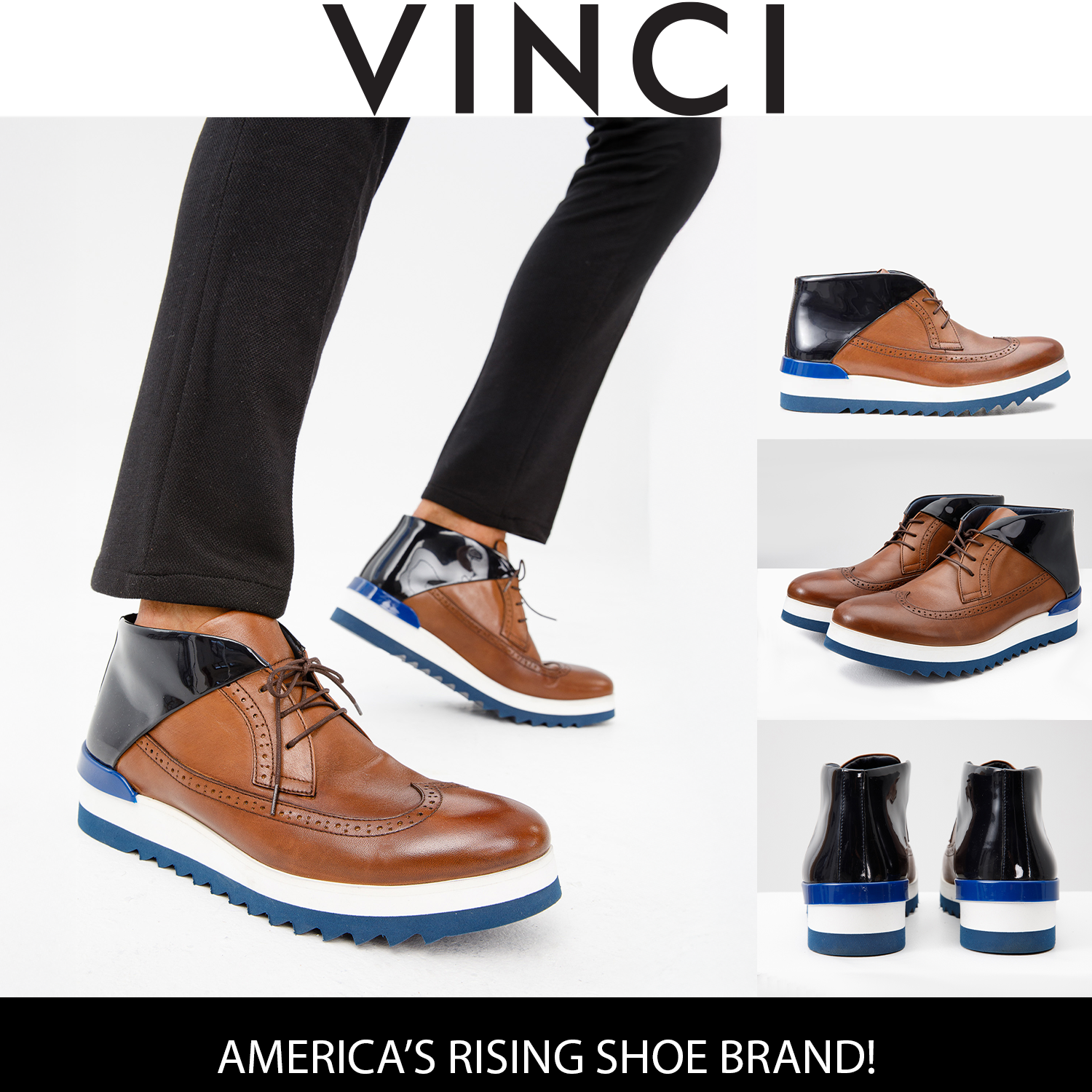 The Kagan Tan Wingtip Chukka Sneaker Boot