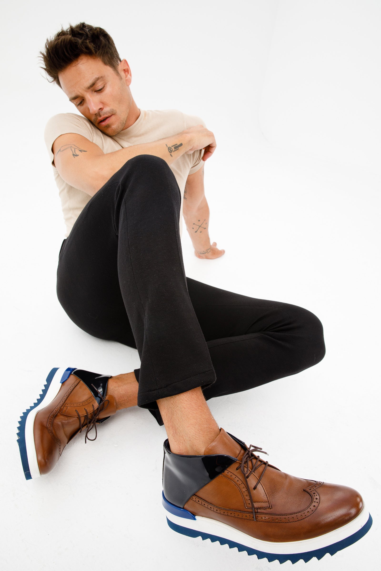 The Kagan Tan Wingtip Chukka Sneaker Boot