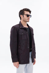 The Cremona Deep Brown Suede Leather Jacket