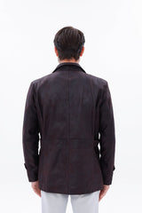 The Cremona Deep Brown Suede Leather Jacket
