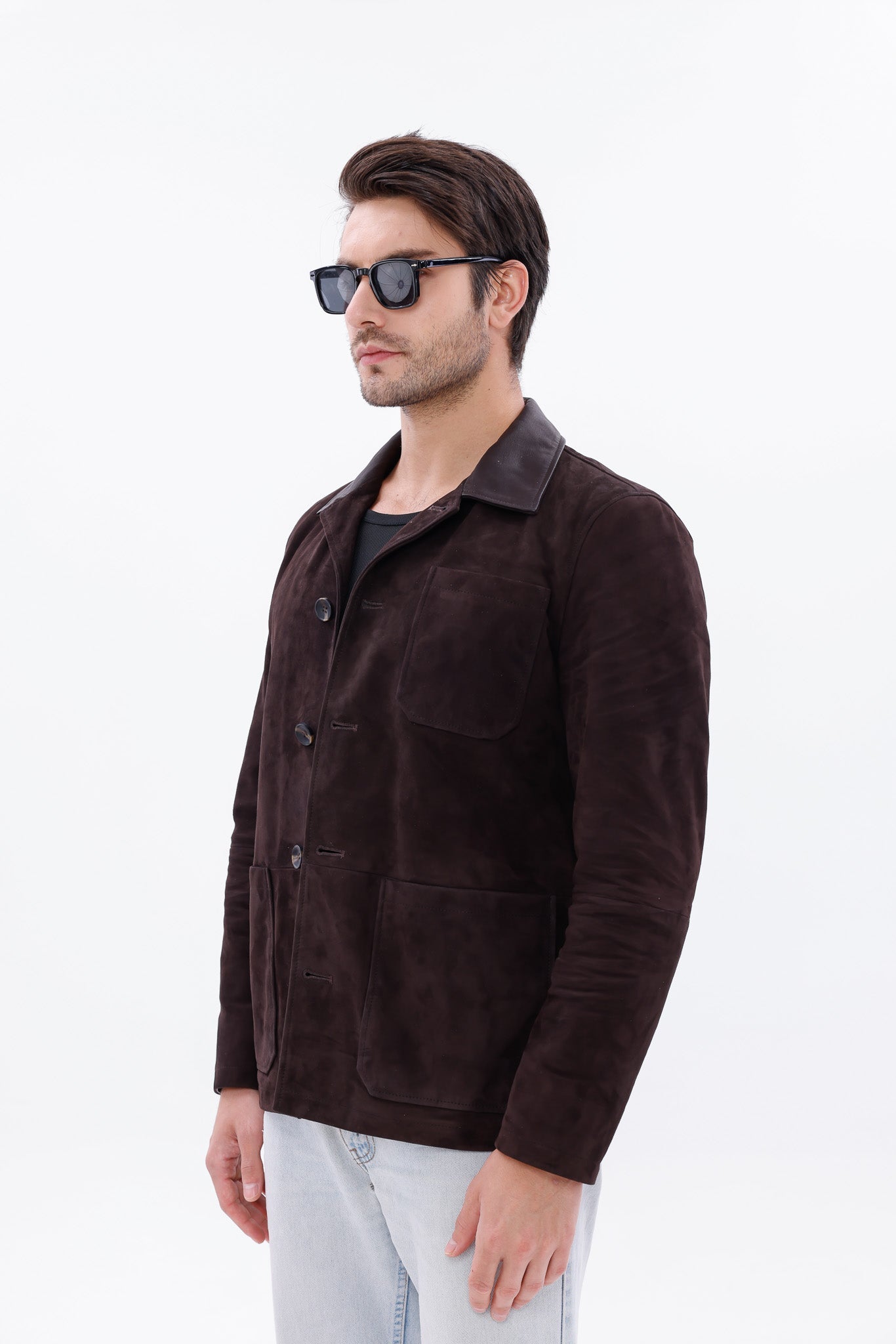 The Matera Suede Brown Leather Jacket