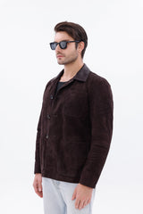 The Matera Suede Brown Leather Jacket