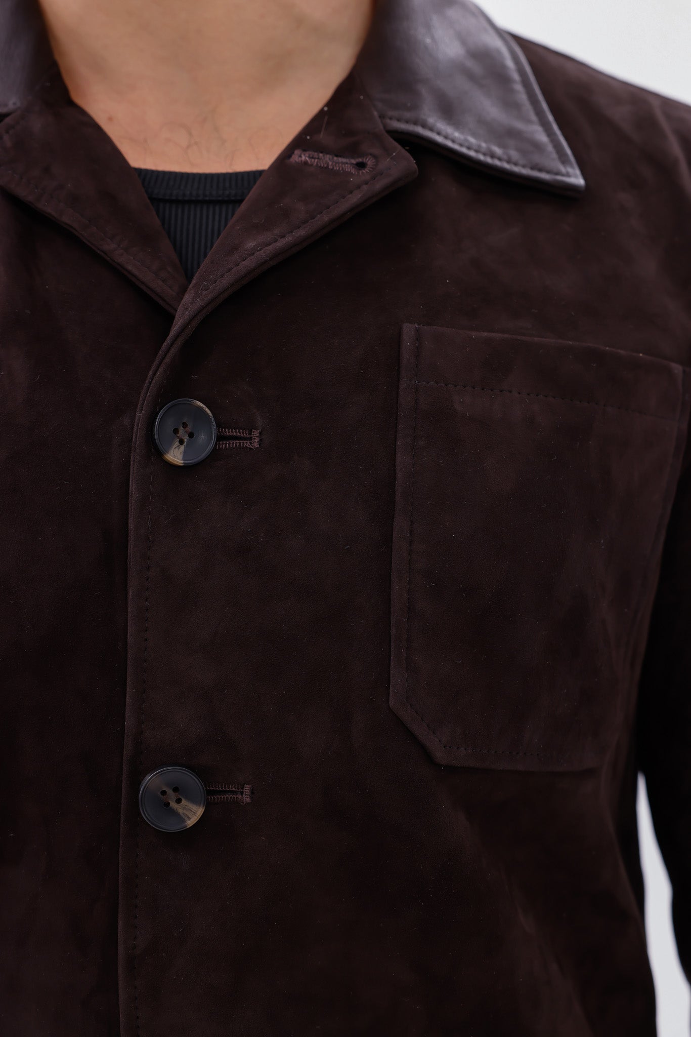 The Matera Suede Brown Leather Jacket