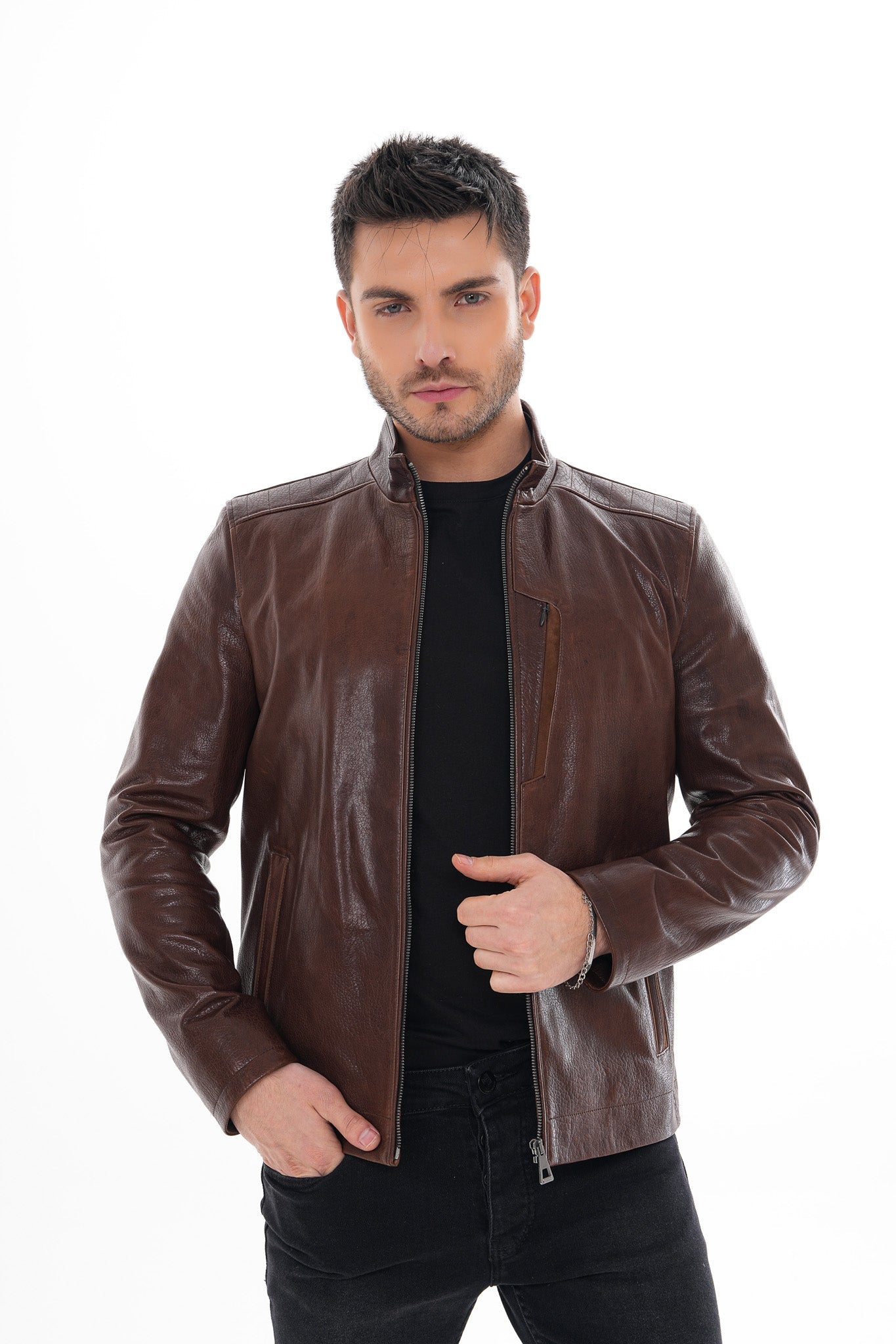 The Marco Brown Leather Jacket