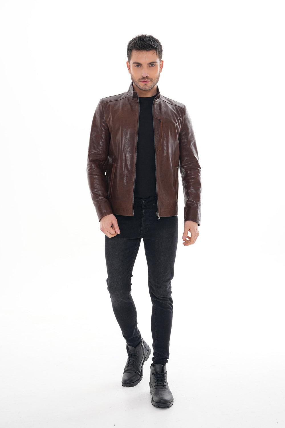 The Marco Brown Leather Jacket