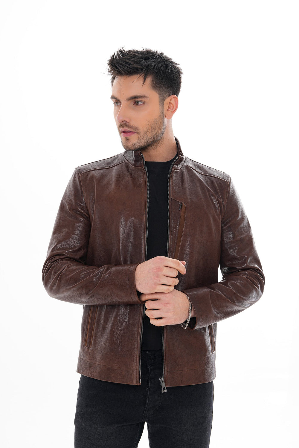 The Marco Brown Leather Jacket