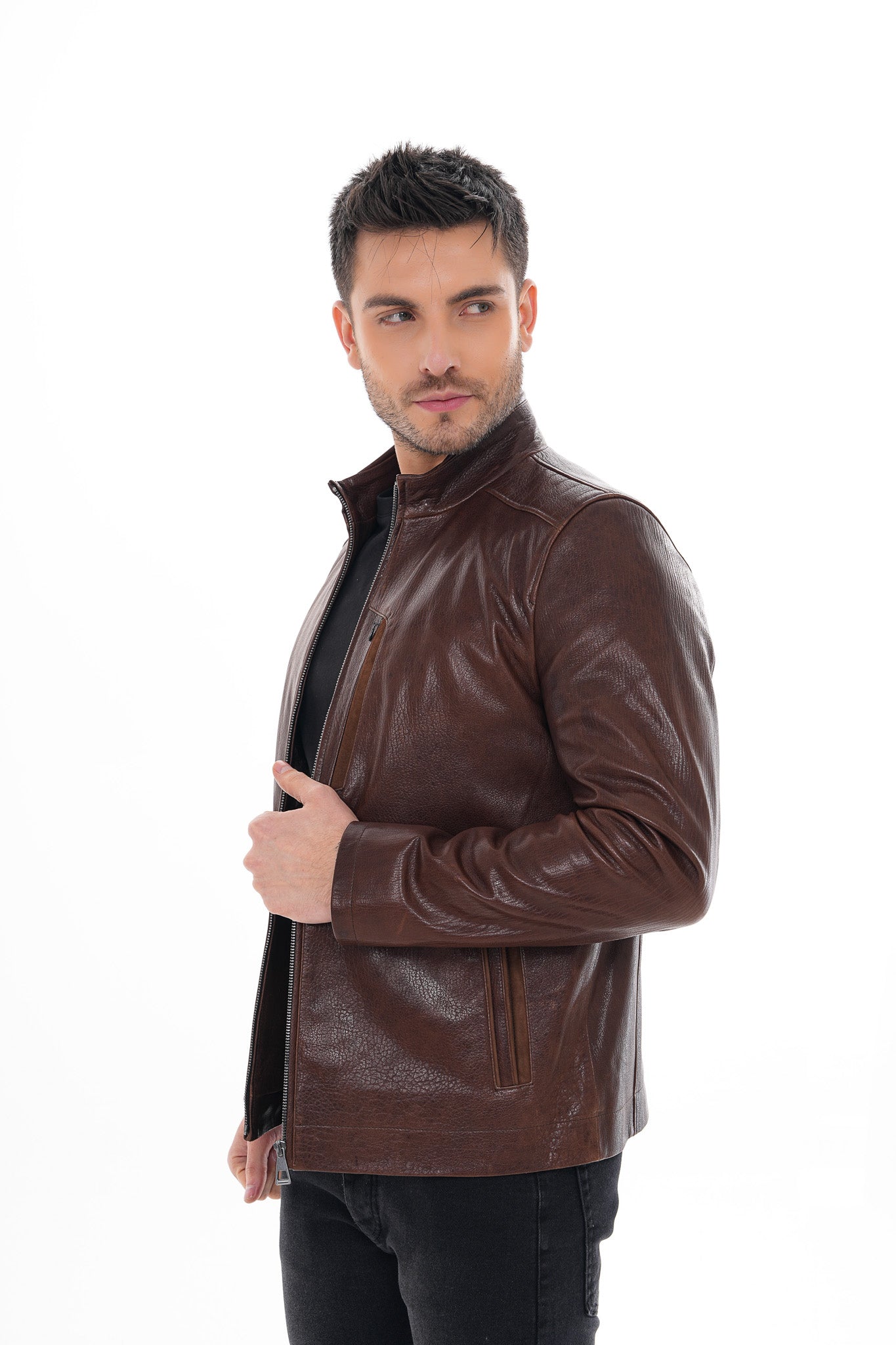 The Marco Brown Leather Jacket