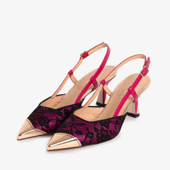 The Bali Fuchsia Leather Slingback Sandal