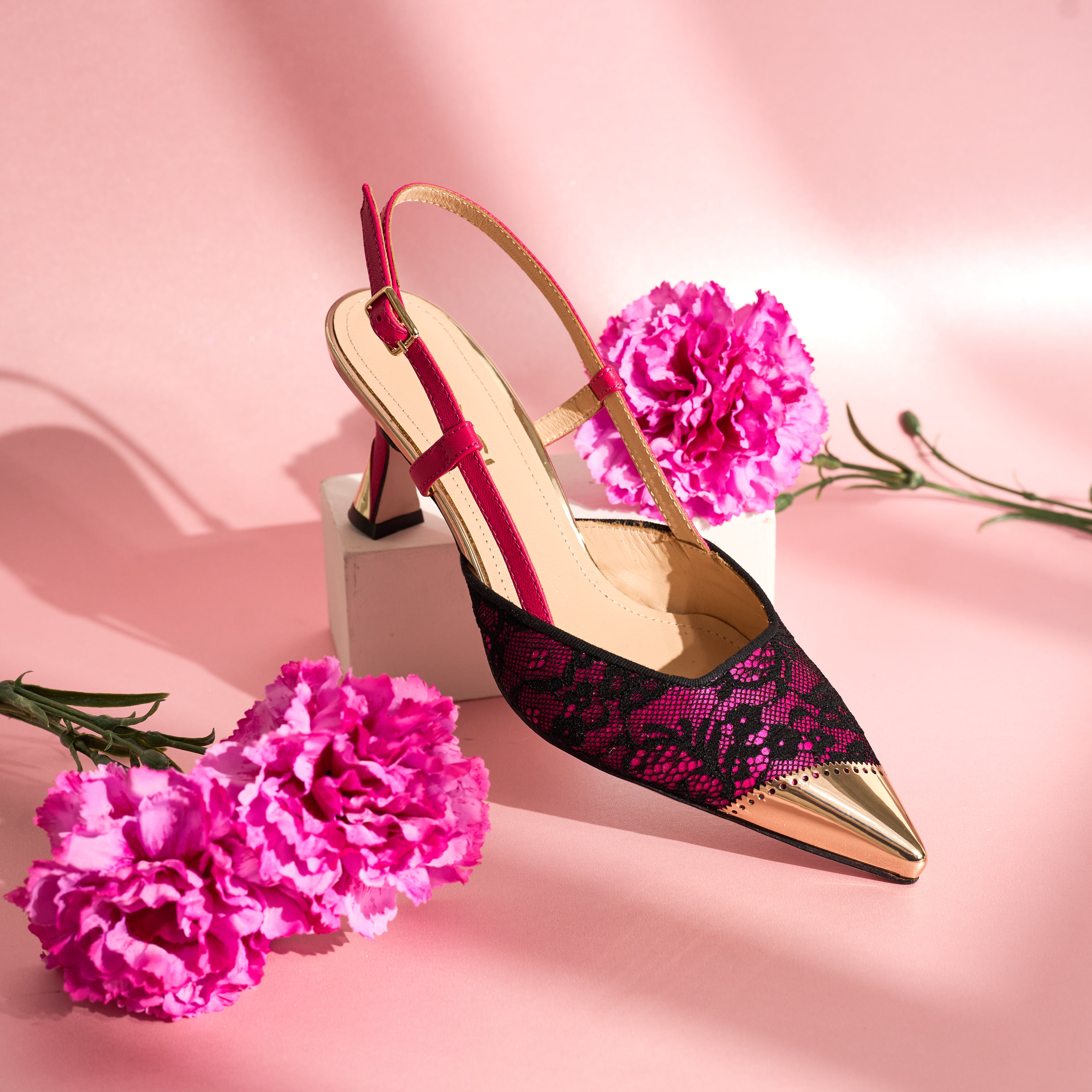 The Bali Fuchsia Leather Slingback Sandal