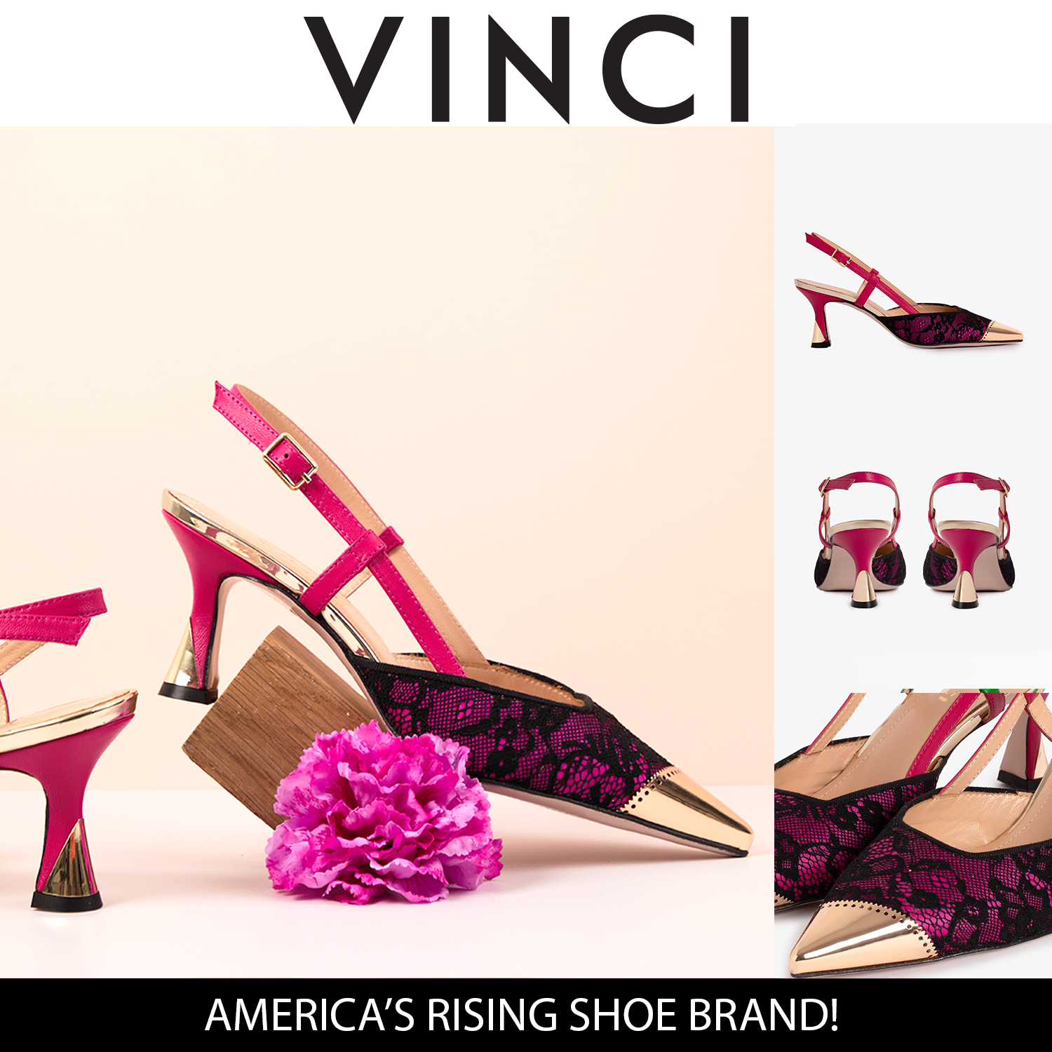 The Bali Fuchsia Leather Slingback Sandal