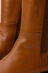 The  Harmony Belle Tan Leather Knee High Boot
