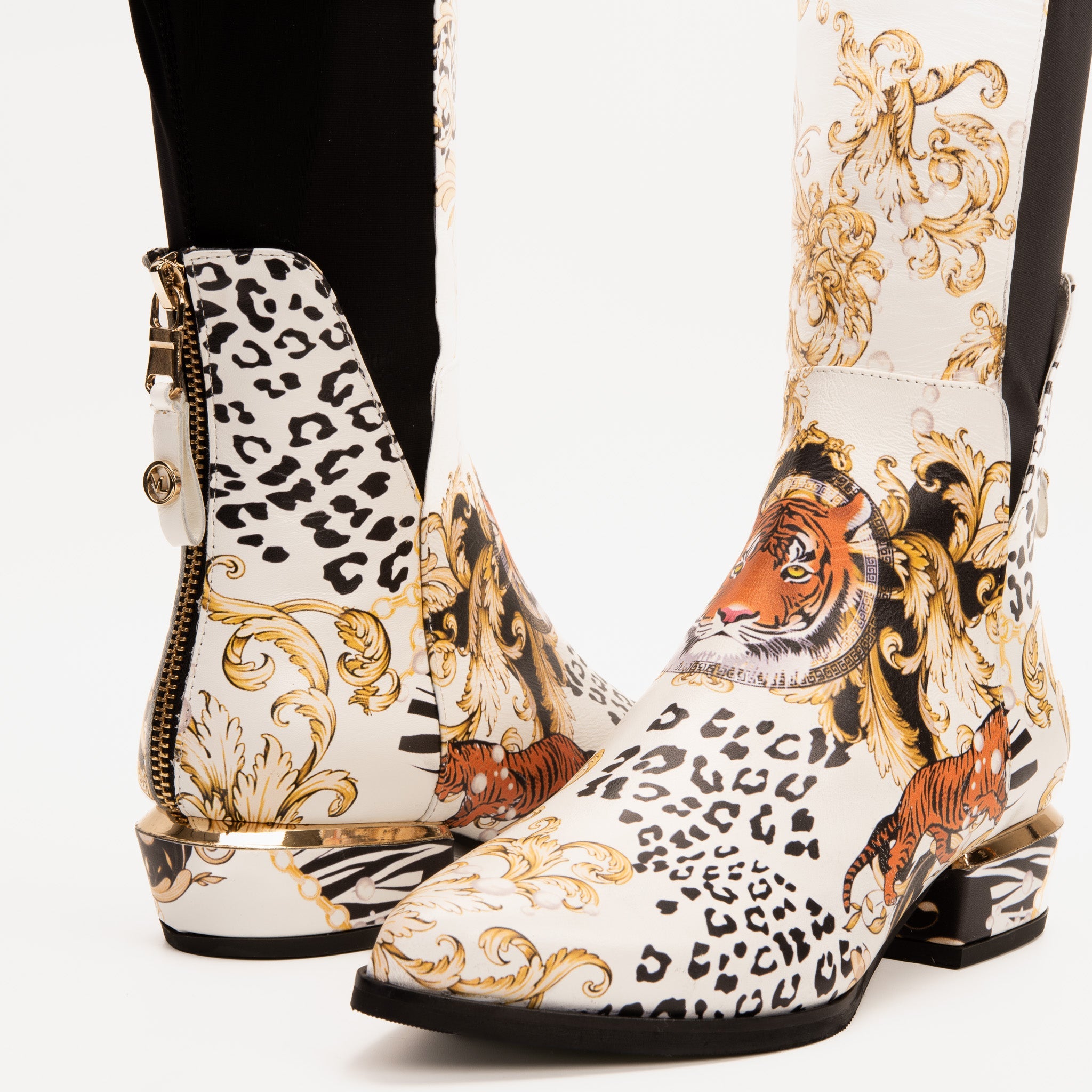 The Perugia Leather Pointy Toe Knee High Boot