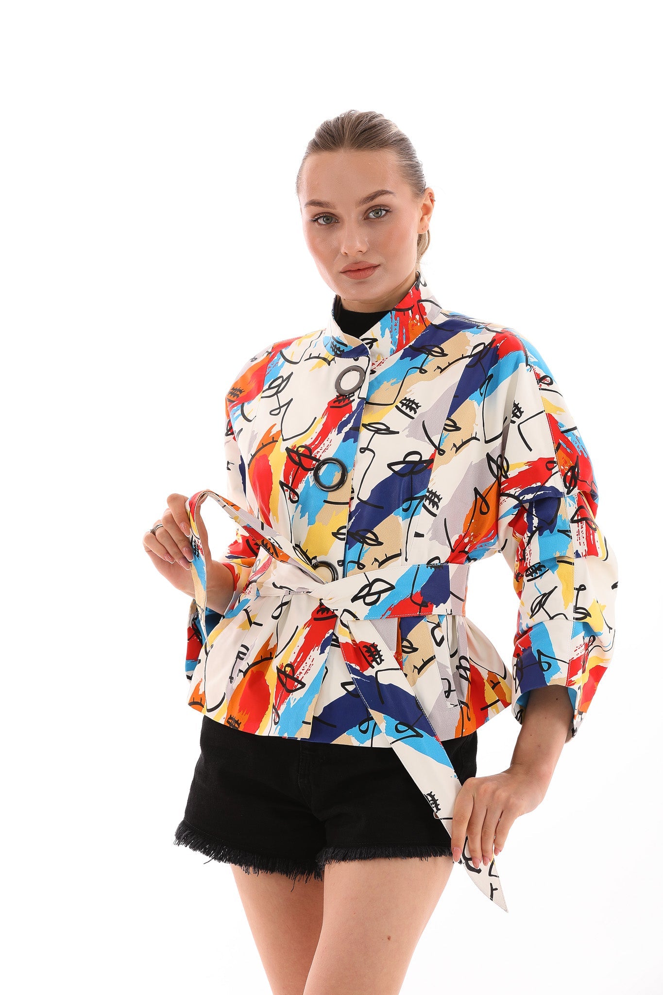 The Odessa Multicolor Leather Jacket