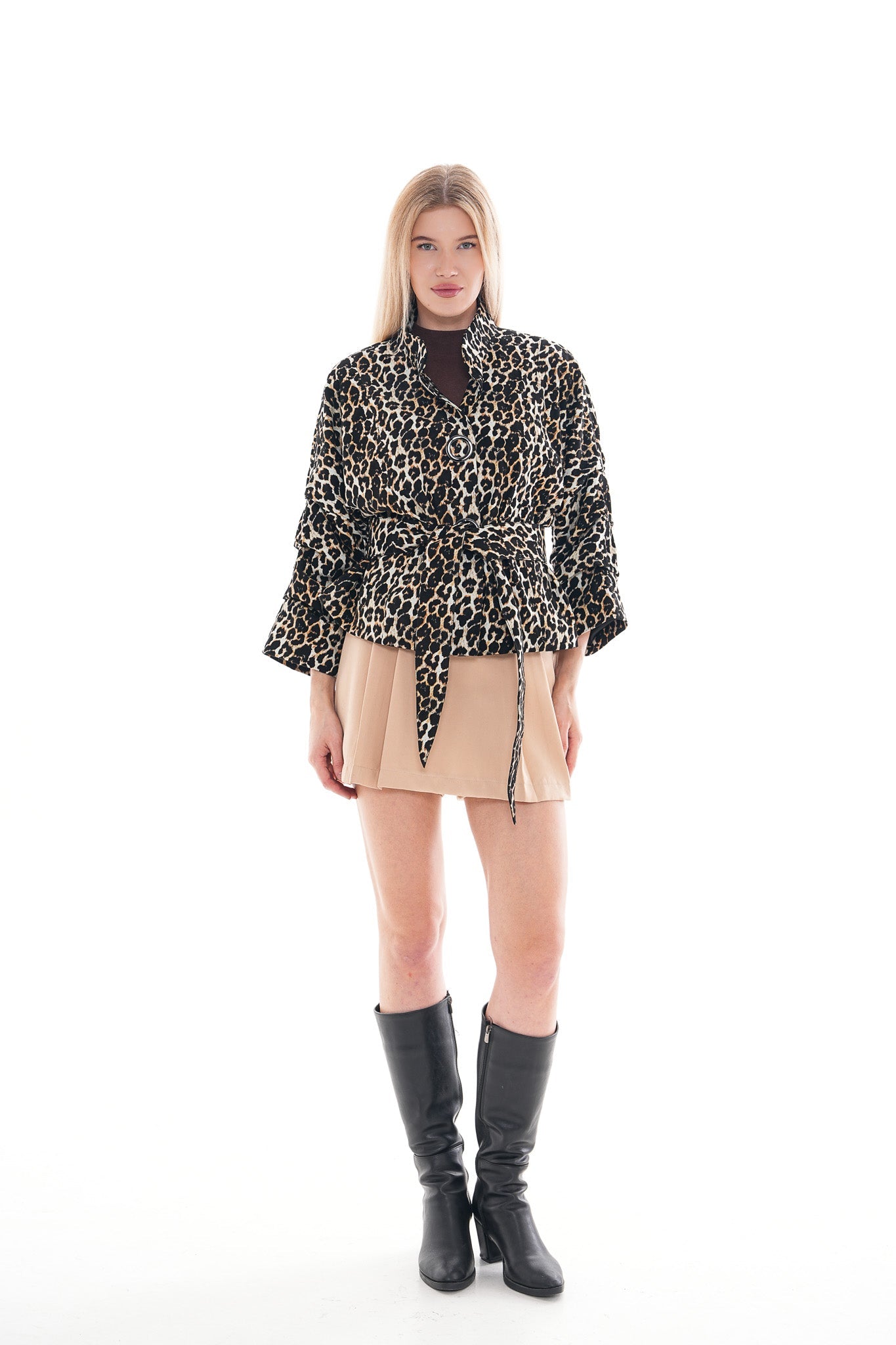 The Odessa Leopard Leather Jacket