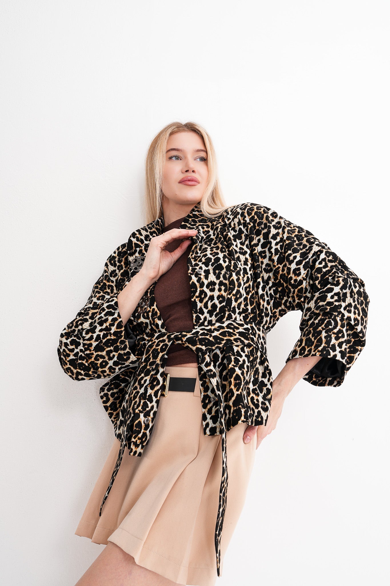 The Odessa Leopard Leather Jacket