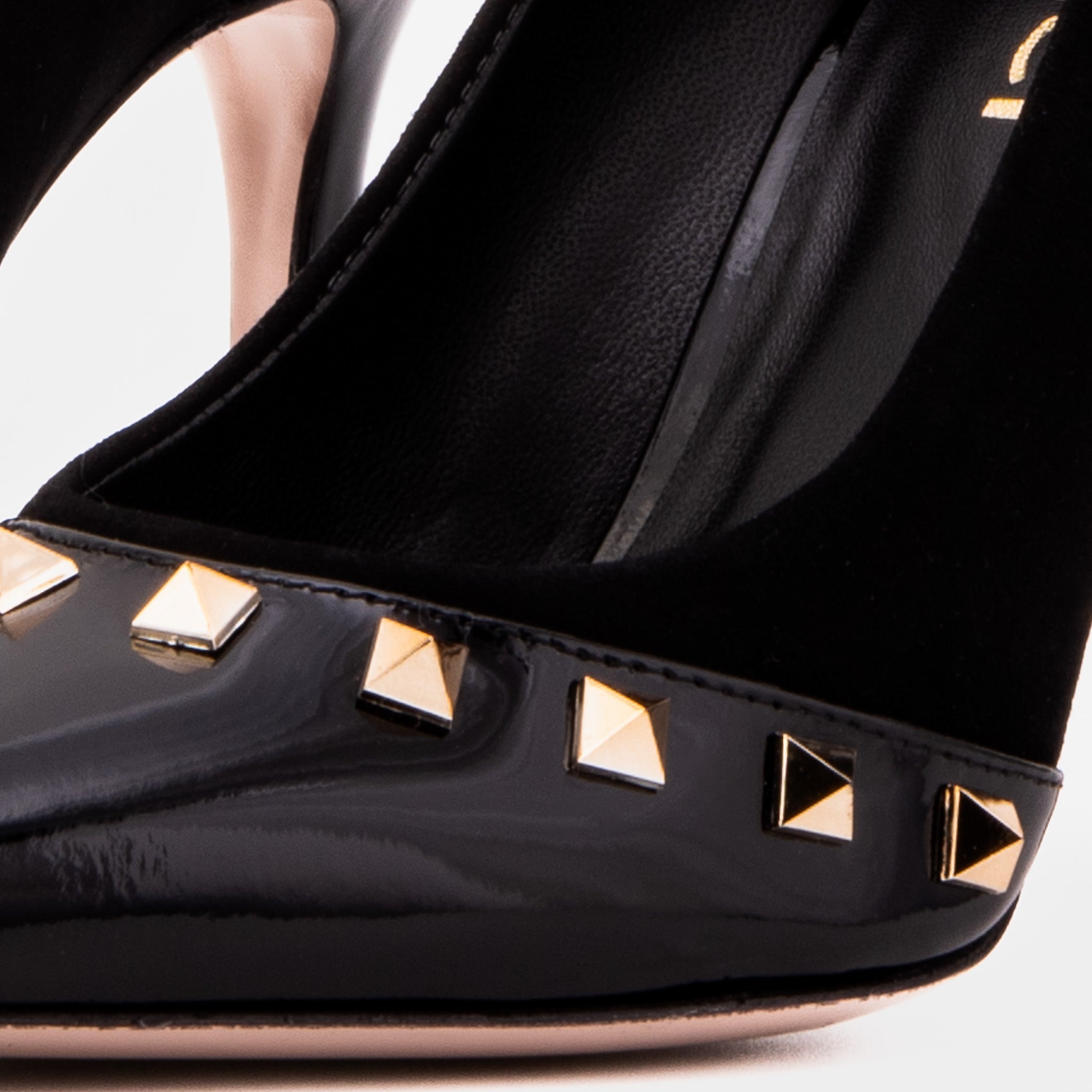 The Bella Vita Studded Black Leather Pump Shoe