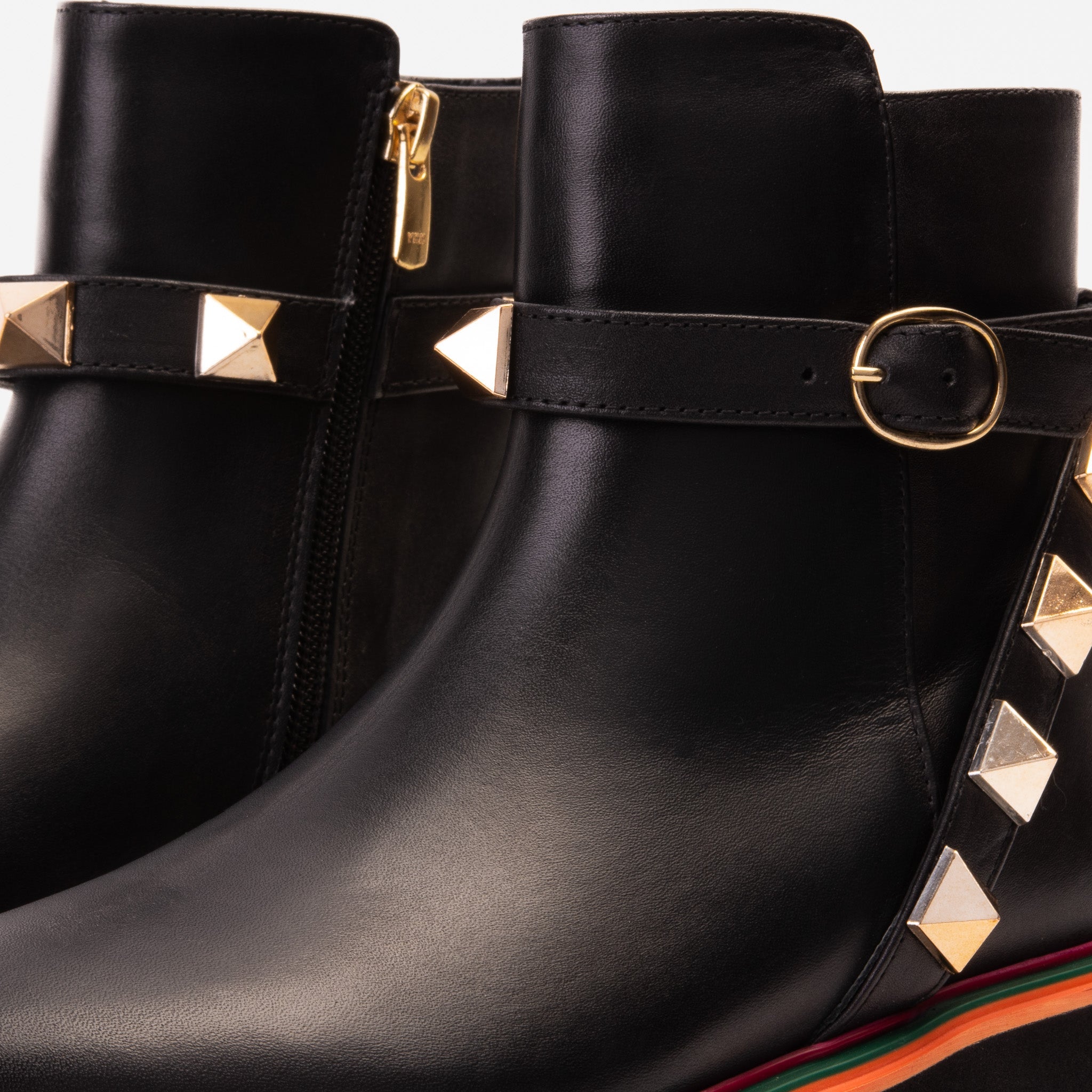 The Prag Black Leather Ankle Boot