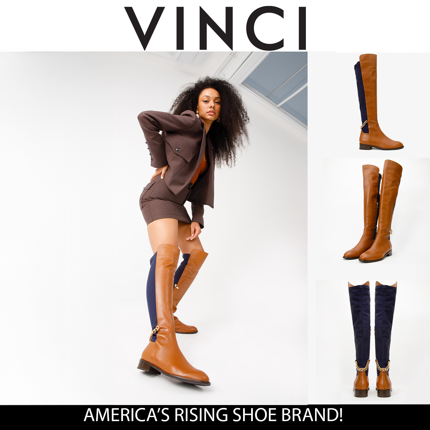 The Tallin Tan Leather Knee High Boot