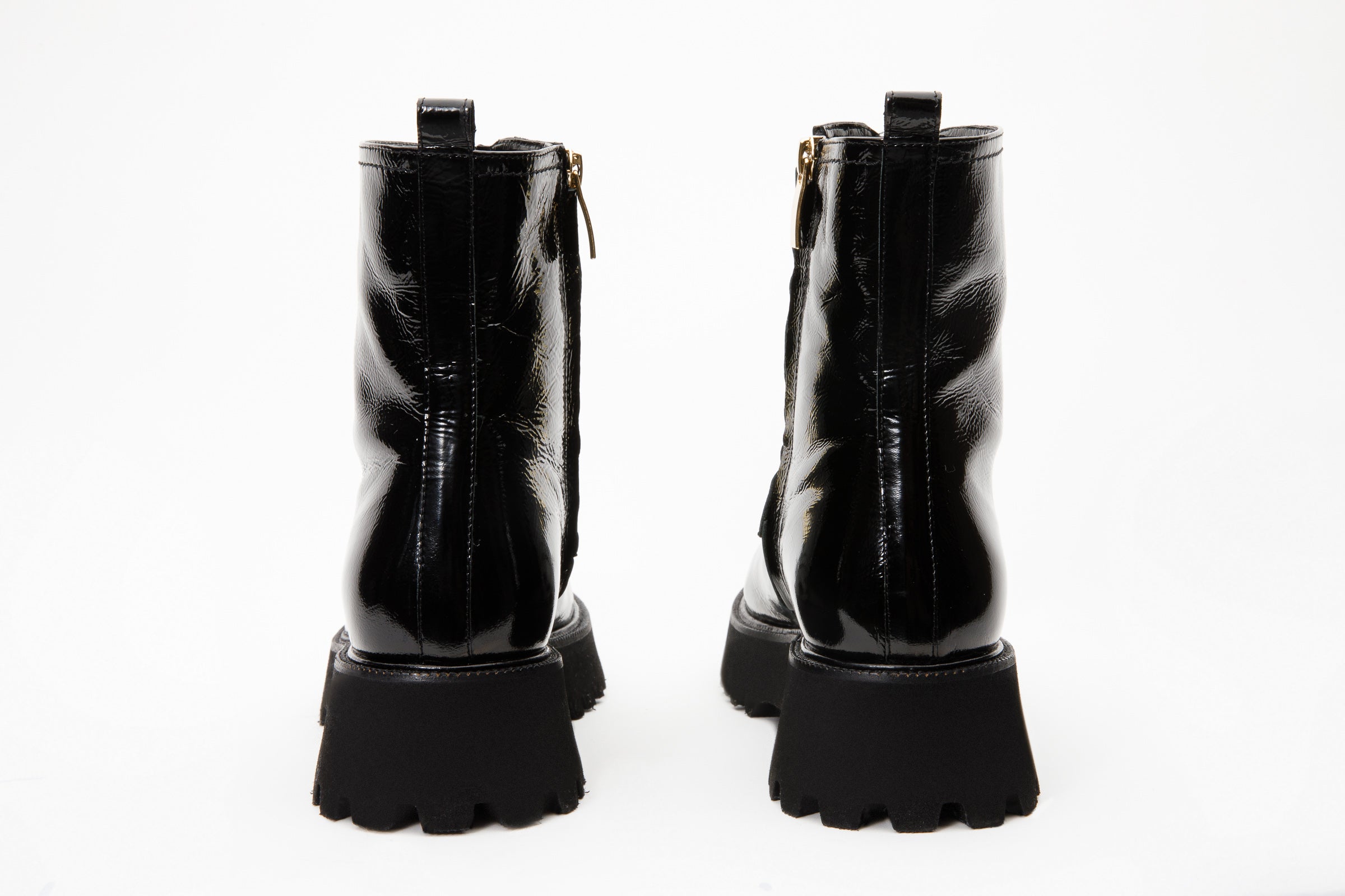 The Ottawa Black Patent Leather Ankle Boot