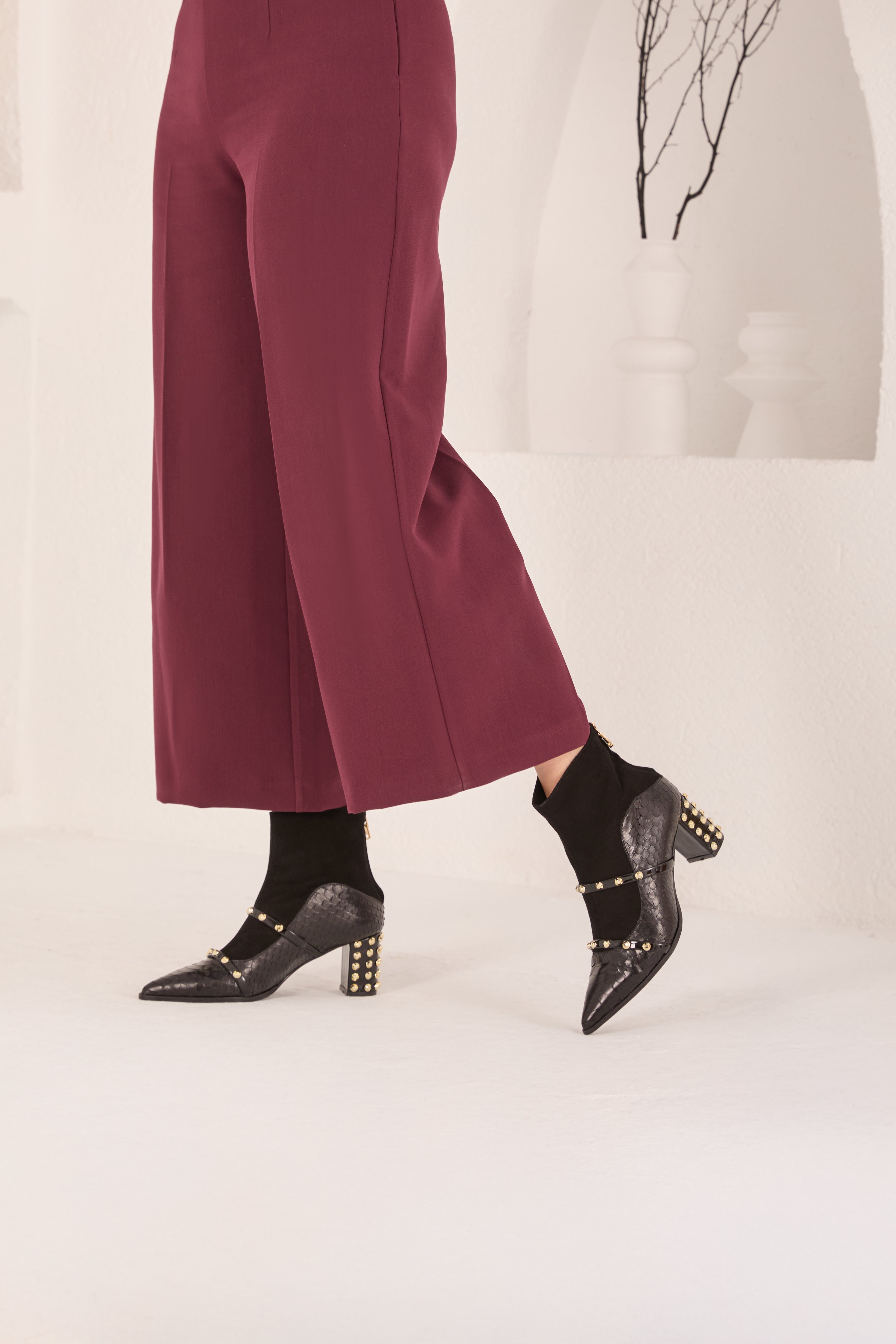 The  Valentina Leather Block Heel Boot