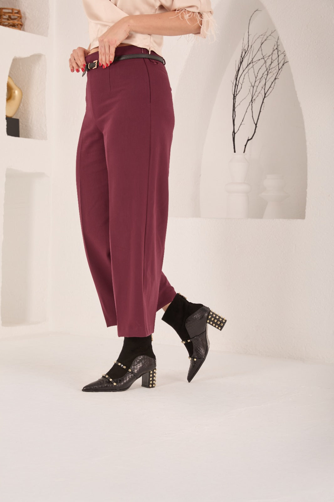 The  Valentina Leather Block Heel Boot