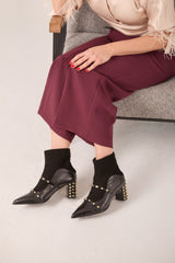 The  Valentina Leather Block Heel Boot