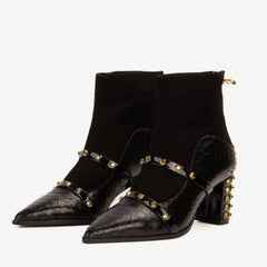 The  Valentina Leather Block Heel Boot