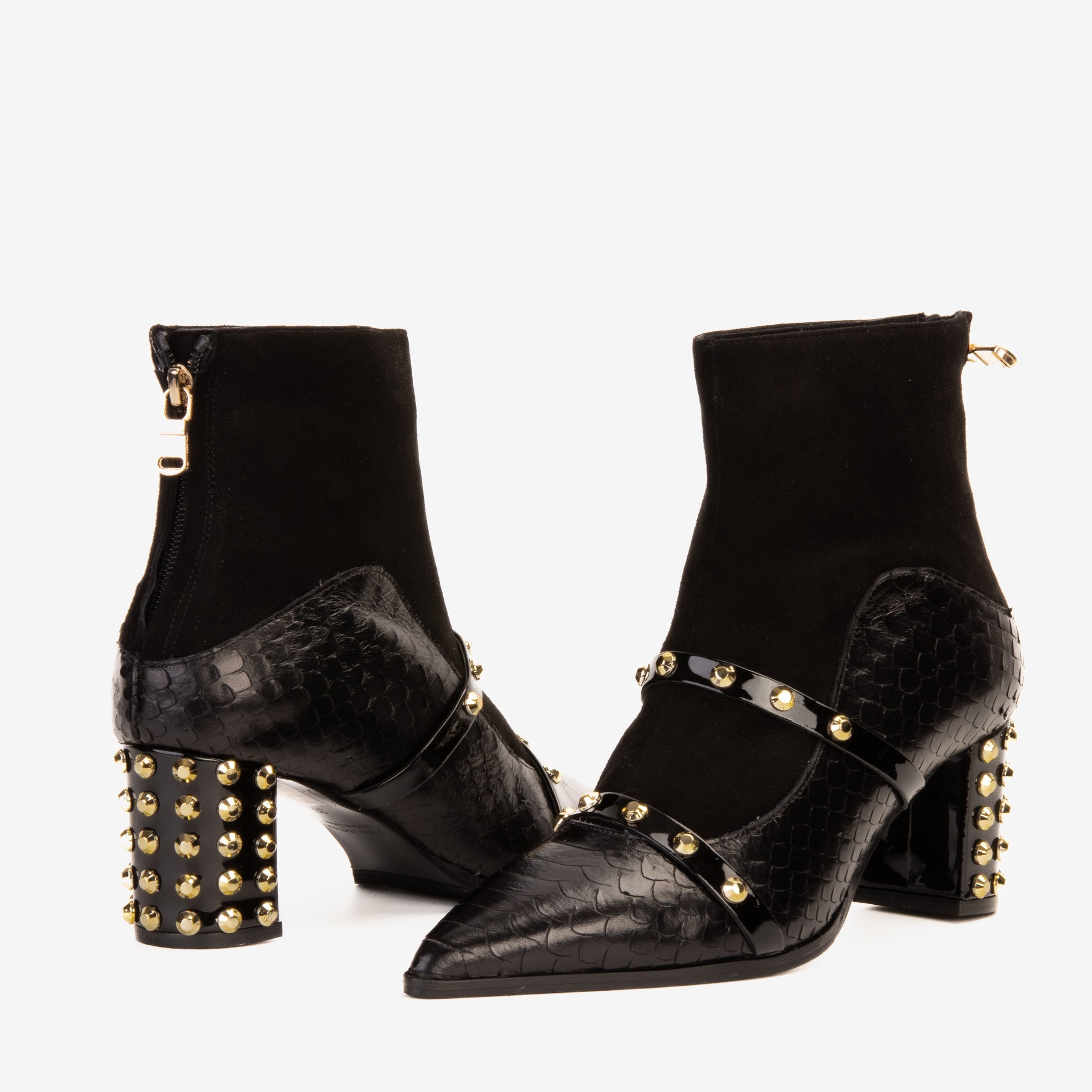 The  Valentina Leather Block Heel Boot