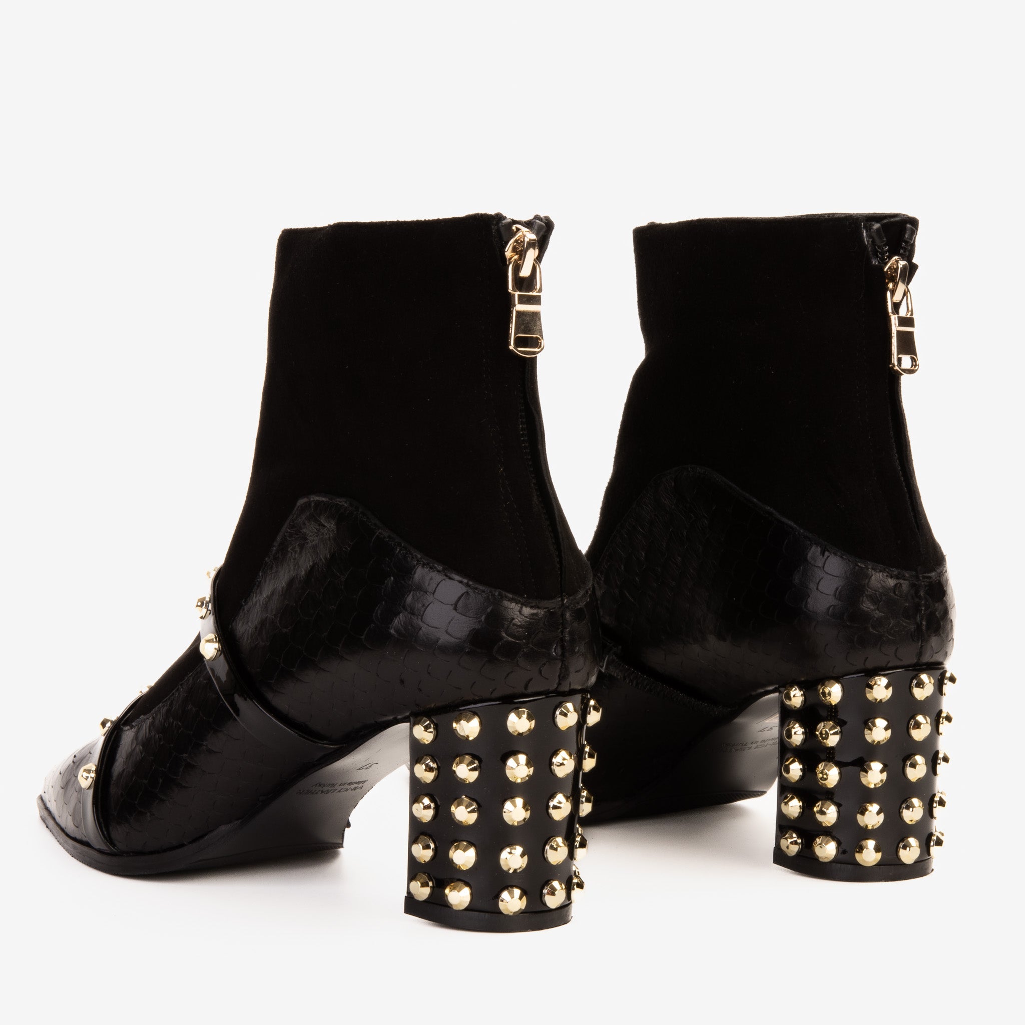 The  Valentina Leather Block Heel Boot