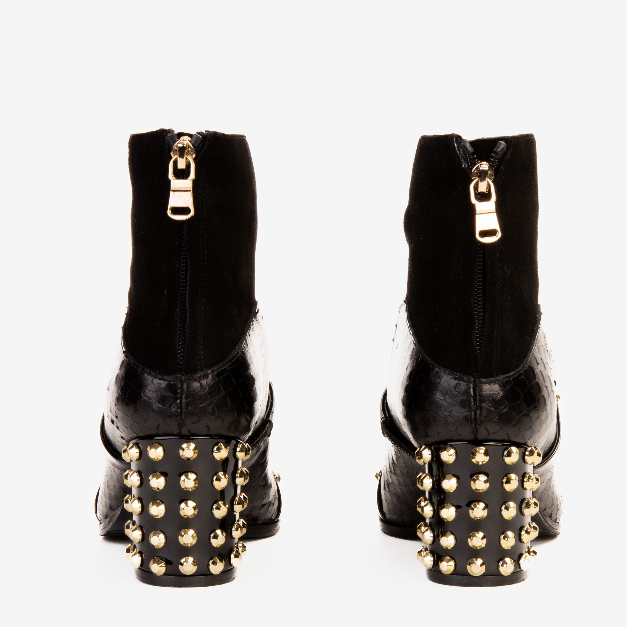The  Valentina Leather Block Heel Boot