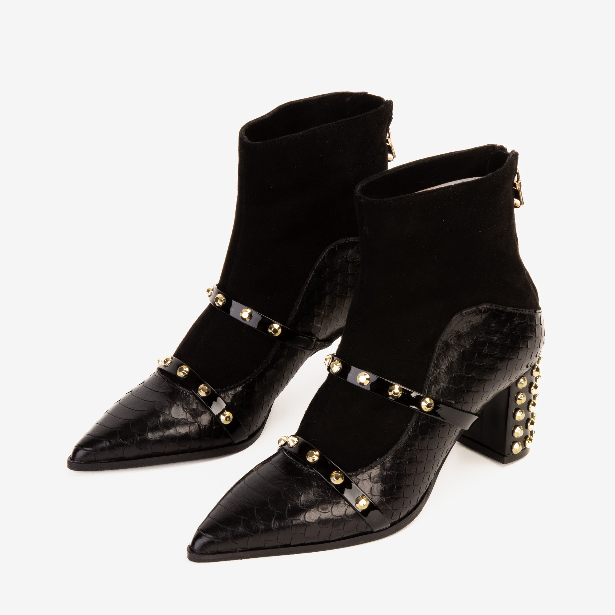The  Valentina Leather Block Heel Boot
