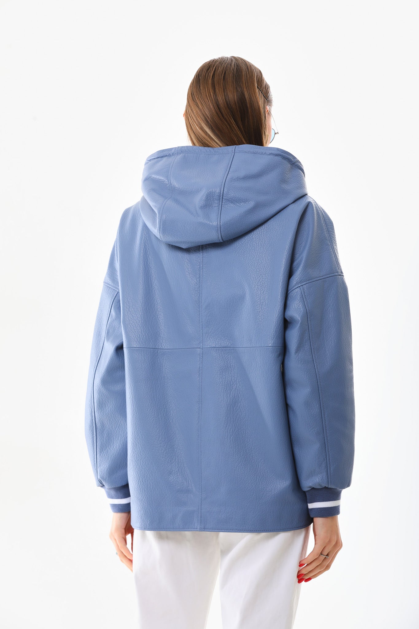 The Polar Blue Leather Jacket