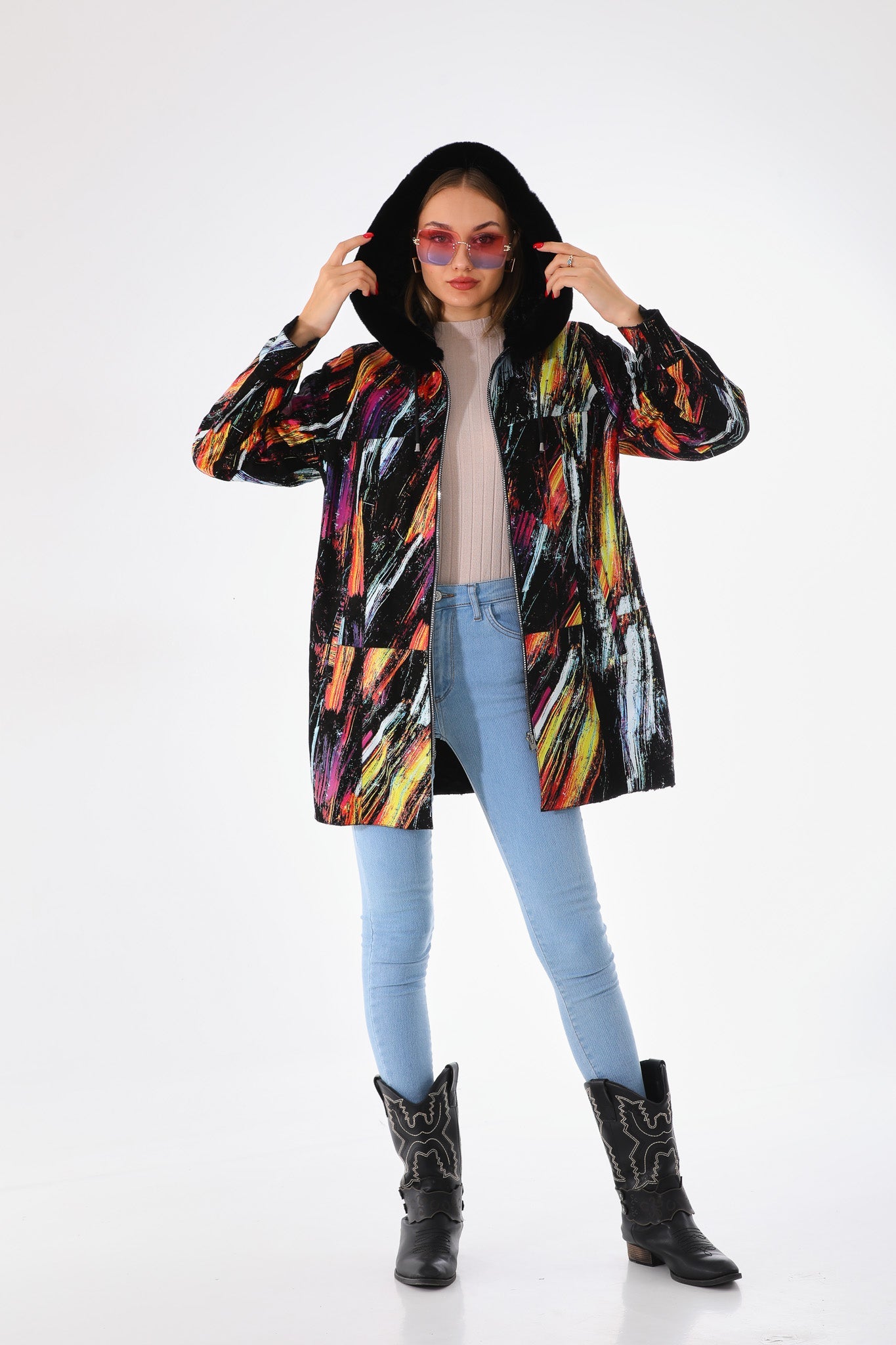The Prisma Multicolor Leather Jacket