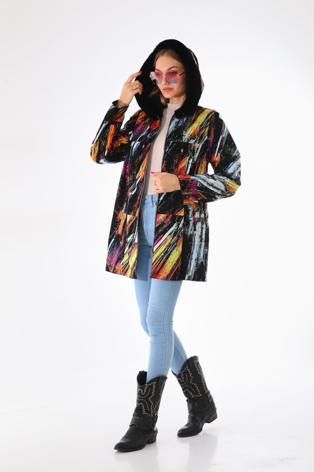 The Prisma Multicolor Leather Jacket