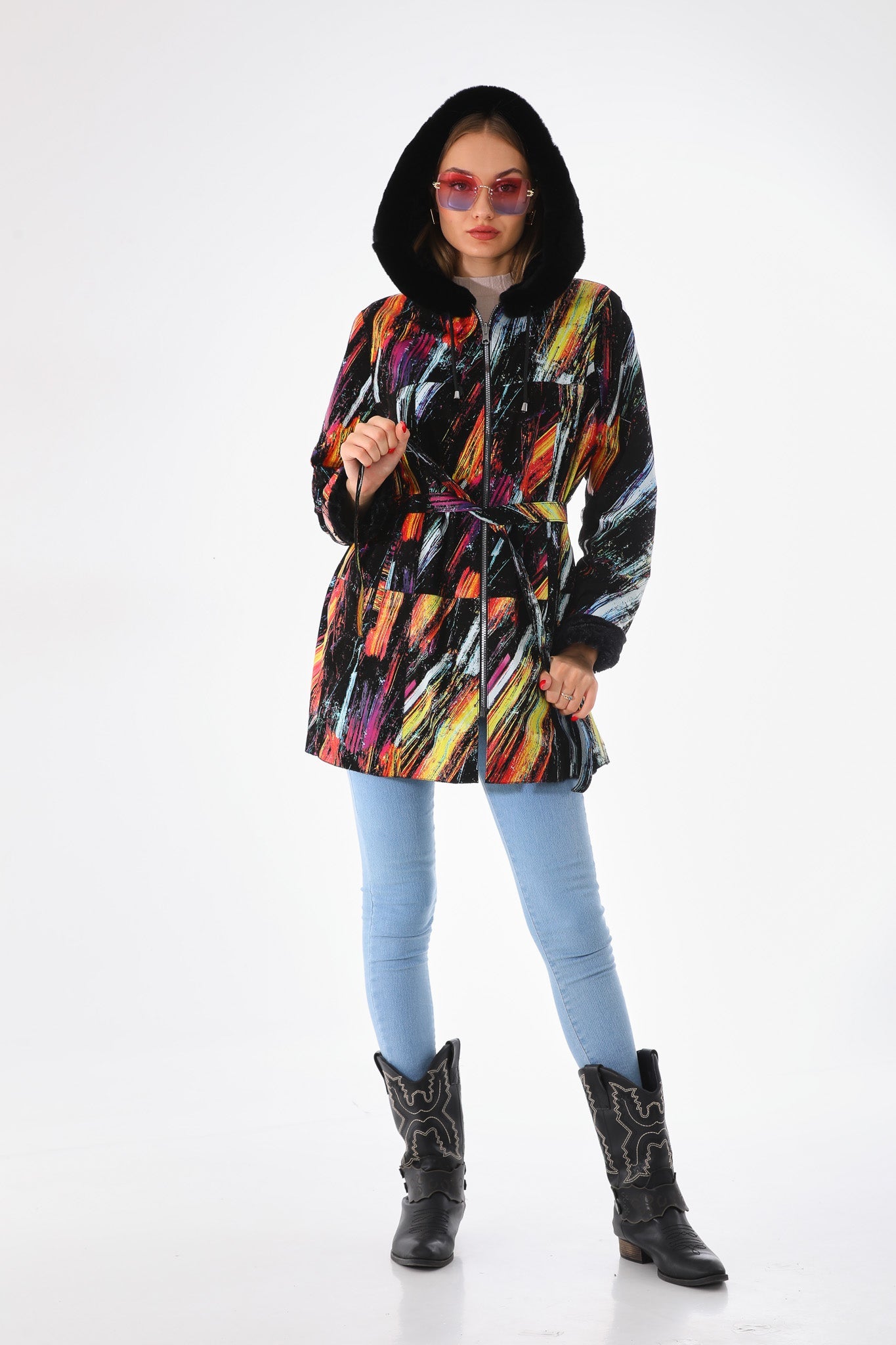 The Prisma Multicolor Leather Jacket
