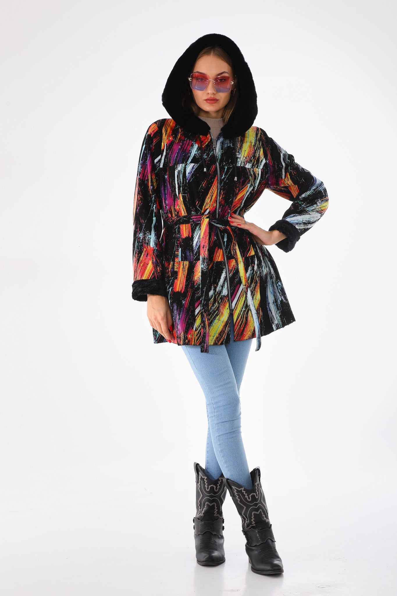 The Prisma Multicolor Leather Jacket