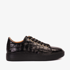 The Dublin Black Leather Sneaker