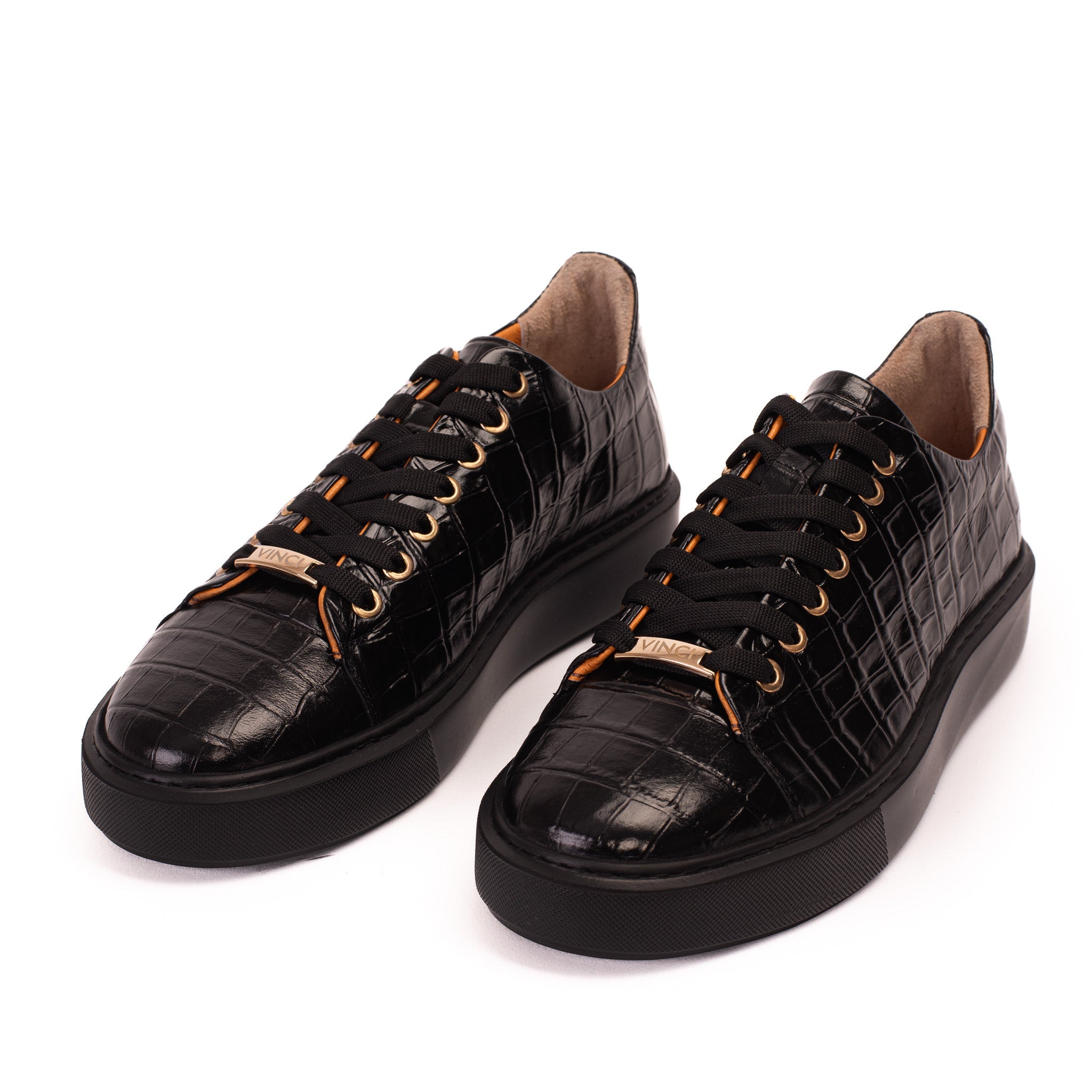 The Dublin Black Leather Sneaker