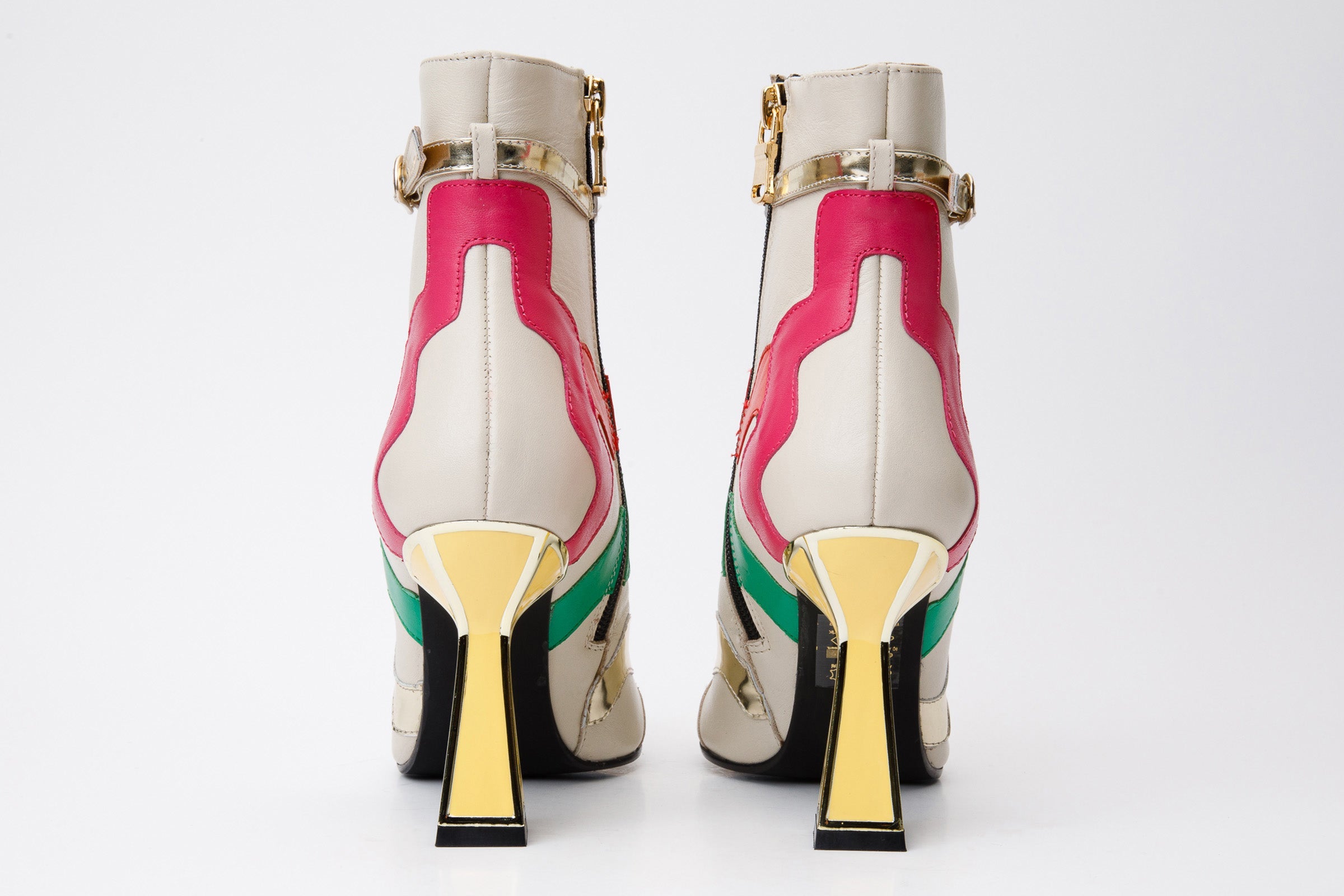 The Tario Cream Leather Ankle Boot