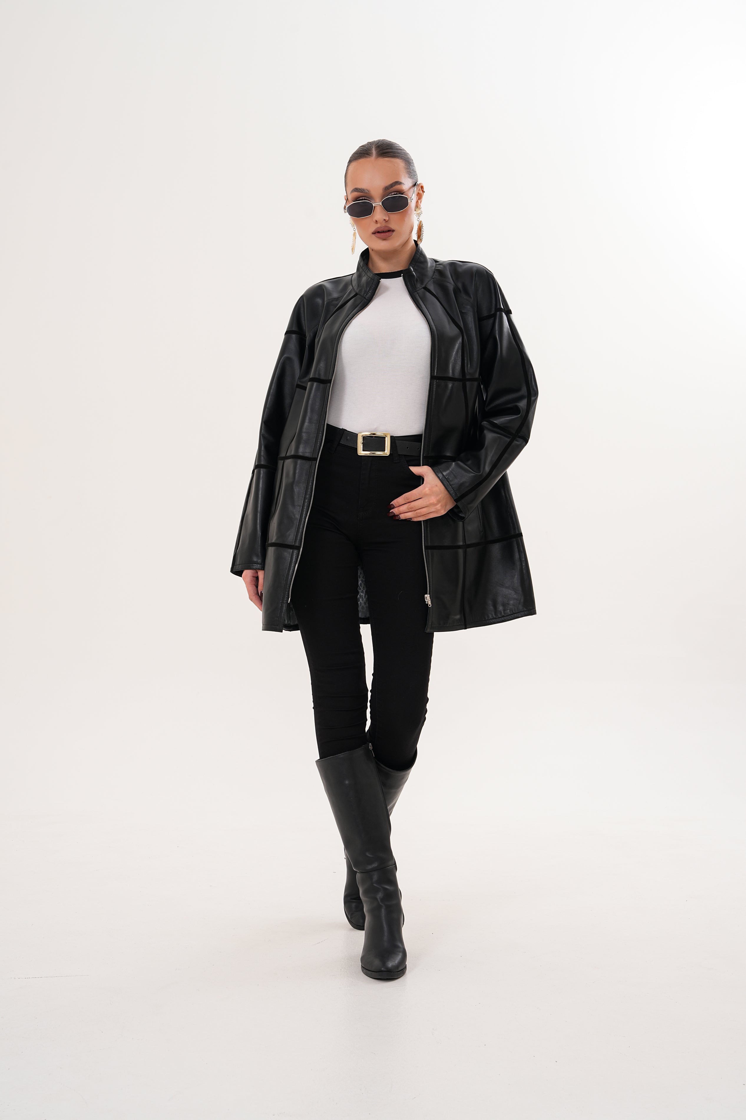 The Prado Reversible Black Leather Leather Jacket