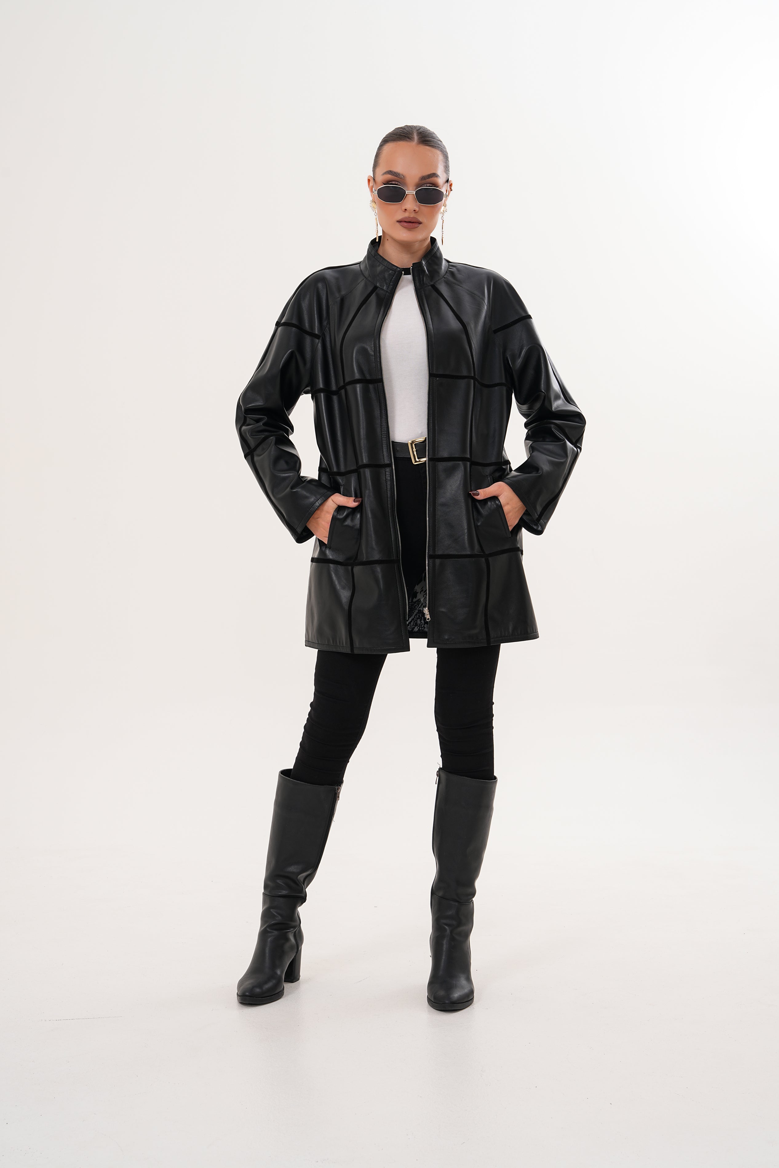 The Prado Reversible Black Leather Leather Jacket