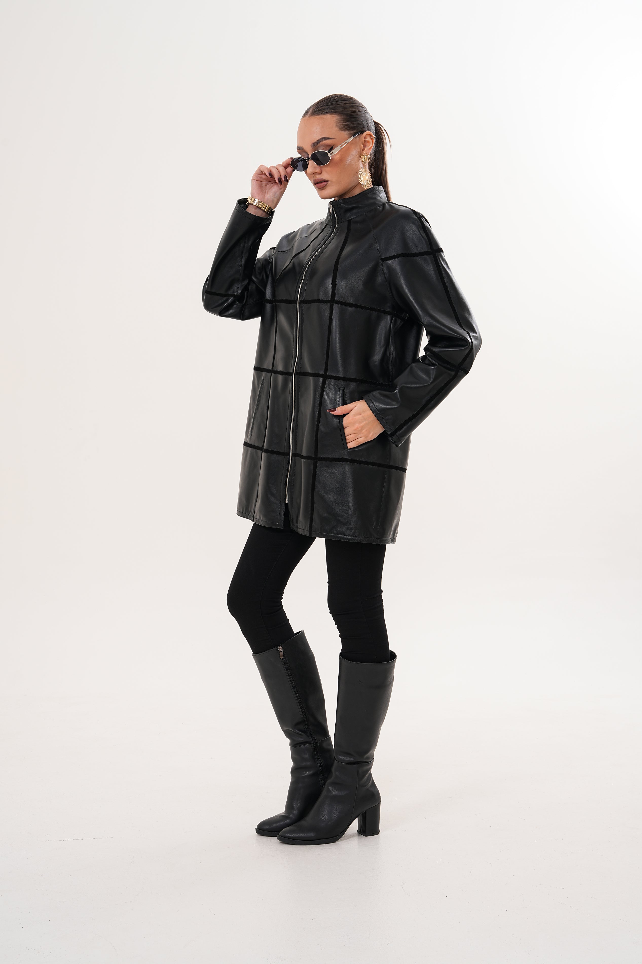 The Prado Reversible Black Leather Leather Jacket