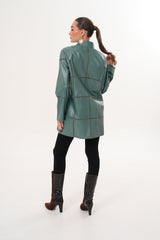 The Prado Reversible Green Leather Jacket