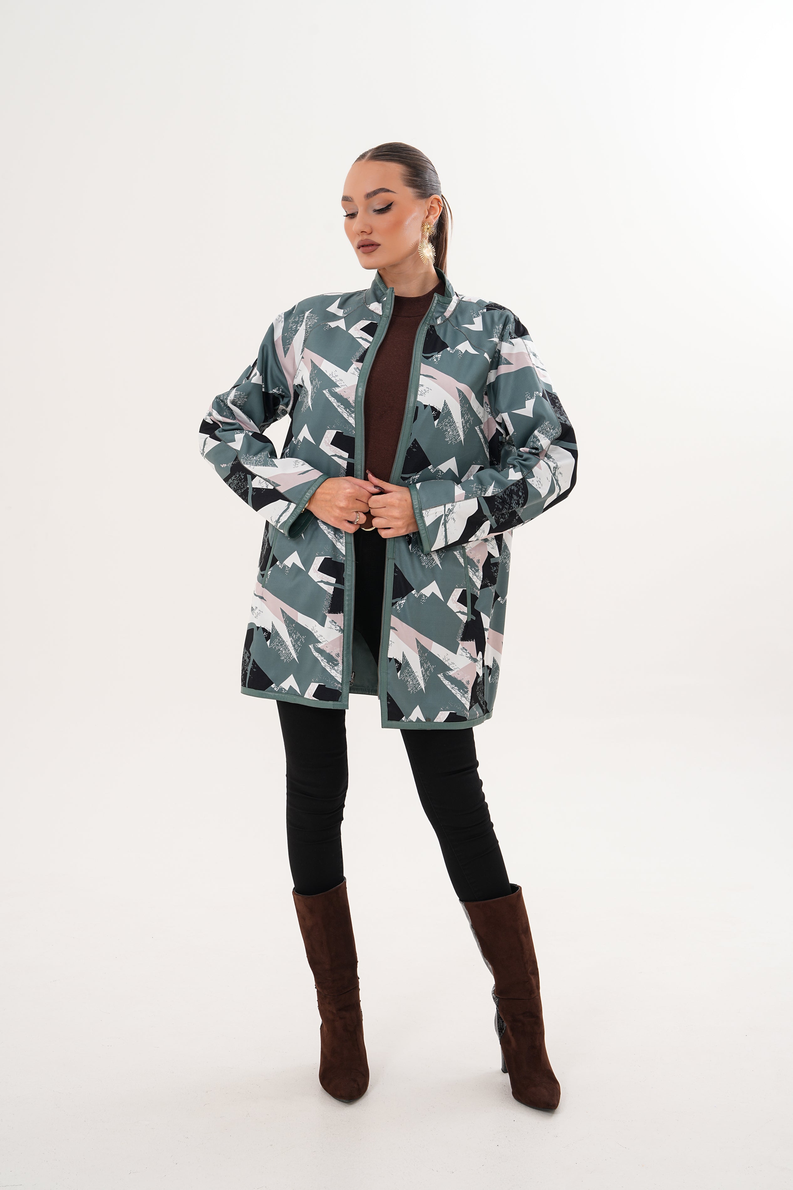 The Prado Reversible Green Leather Jacket