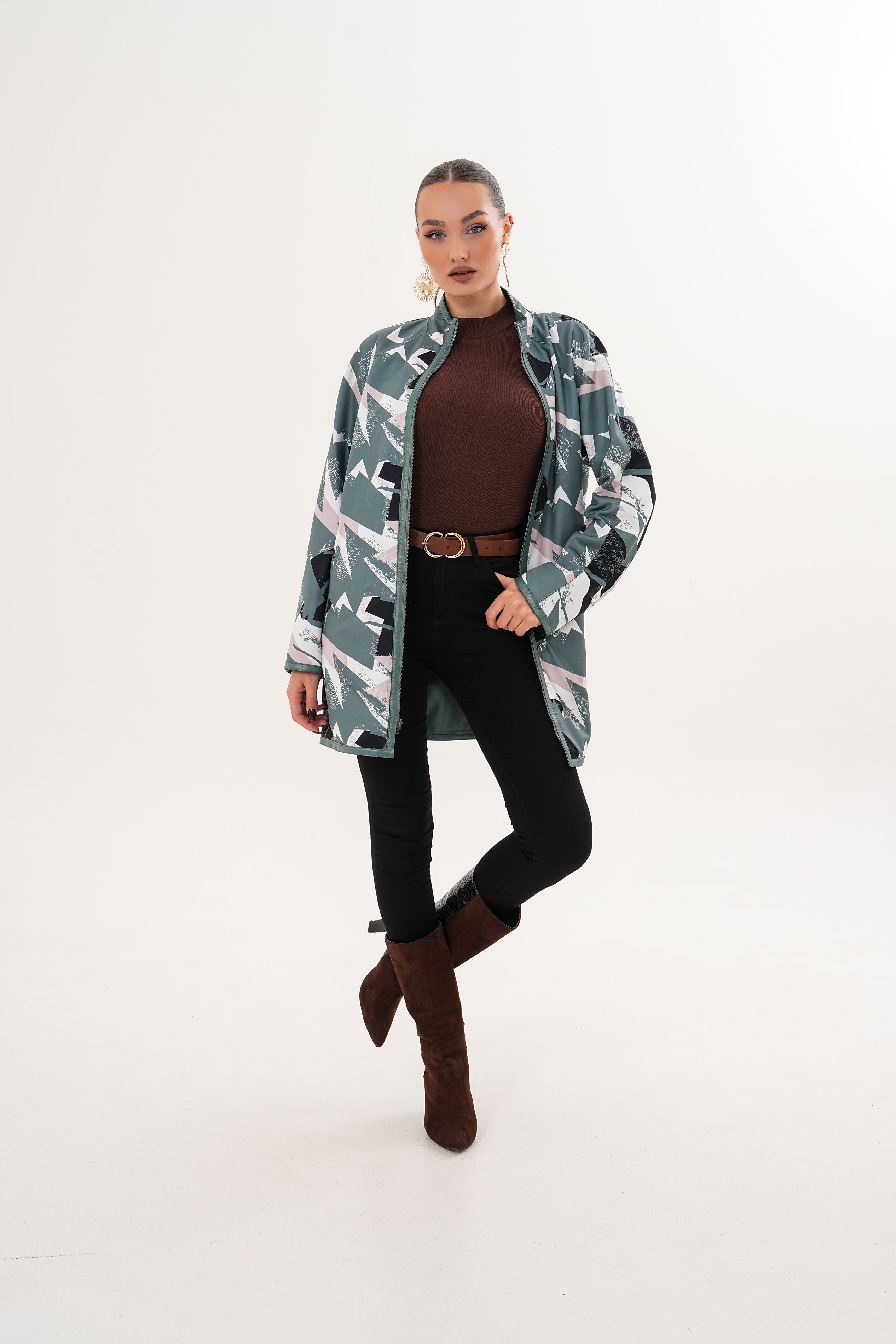 The Prado Reversible Green Leather Jacket