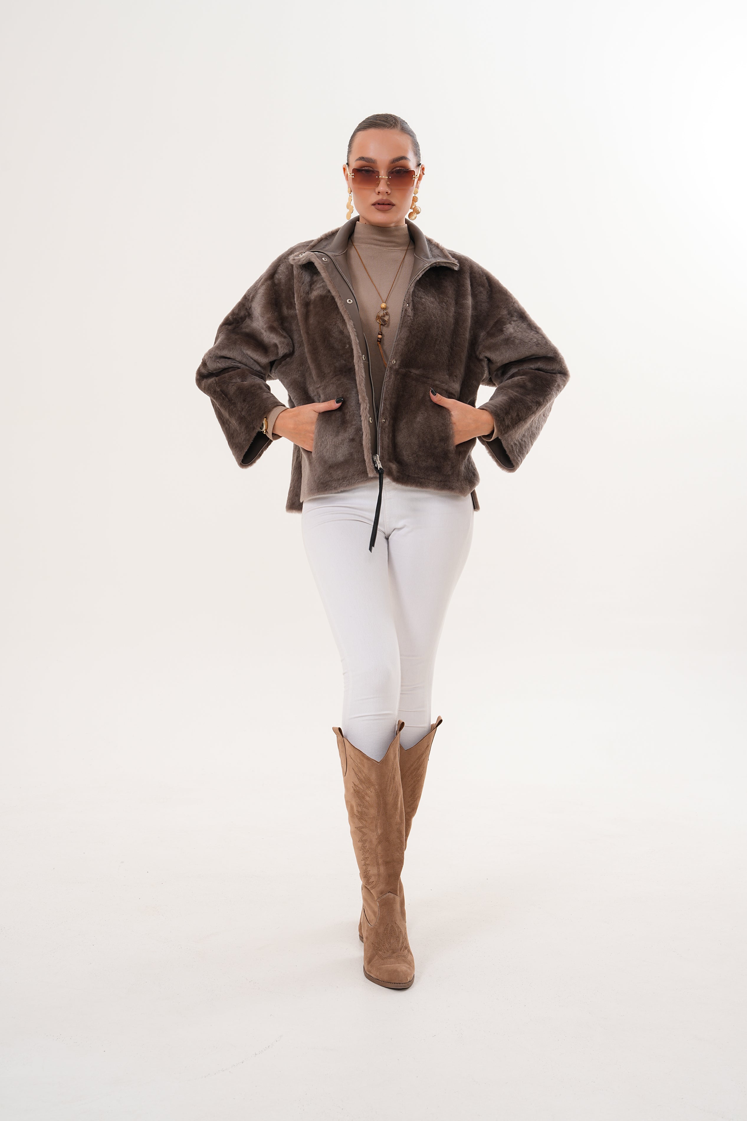 The Geneva Reversible Shearling Leather Jacket