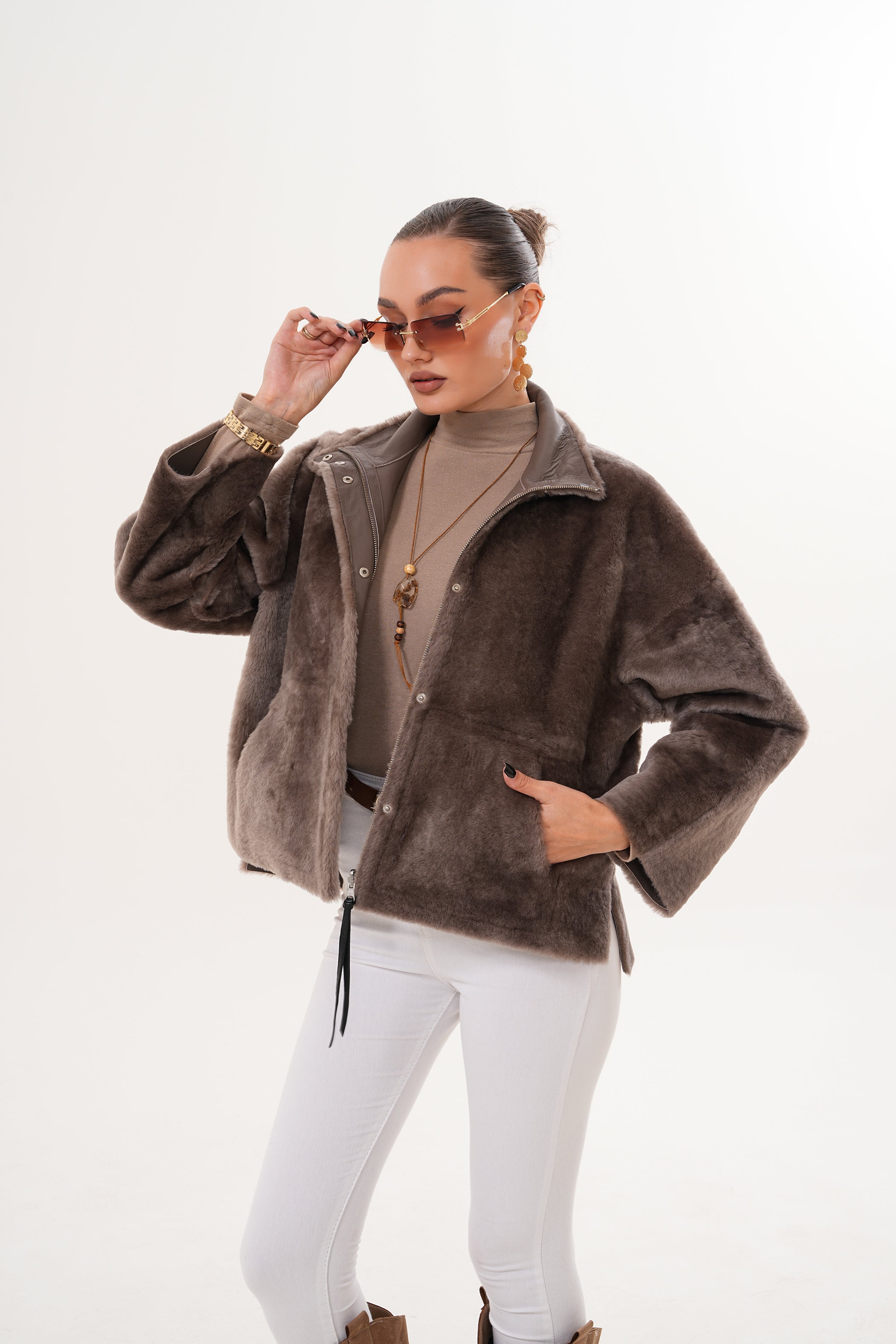The Geneva Reversible Shearling Leather Jacket
