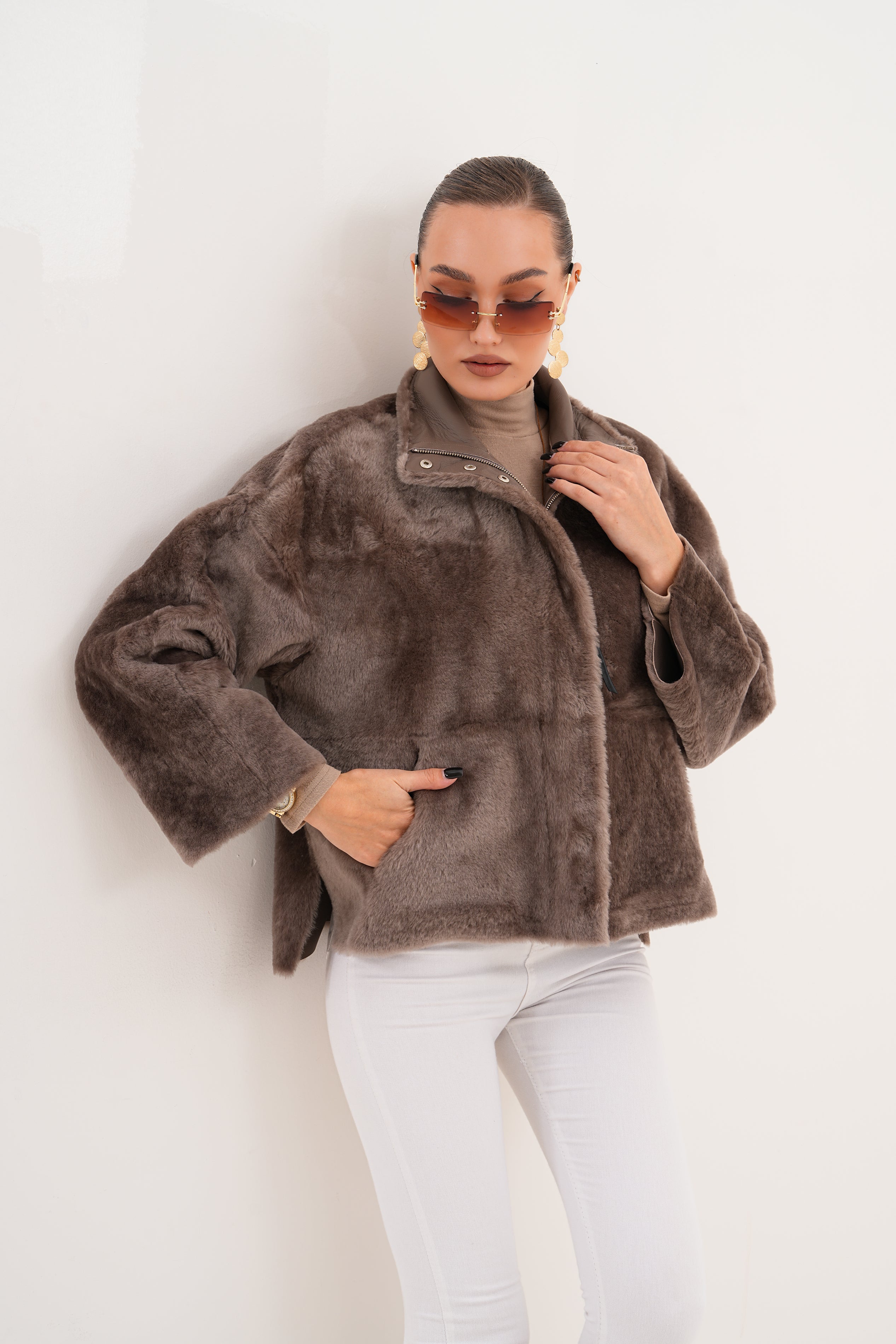 The Geneva Reversible Shearling Leather Jacket